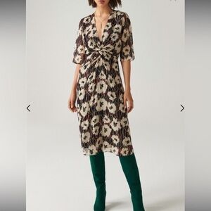 Ba&sh Kaz Midi V Neck Dress